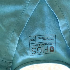 FIGS XXS Scrub Top - Teal